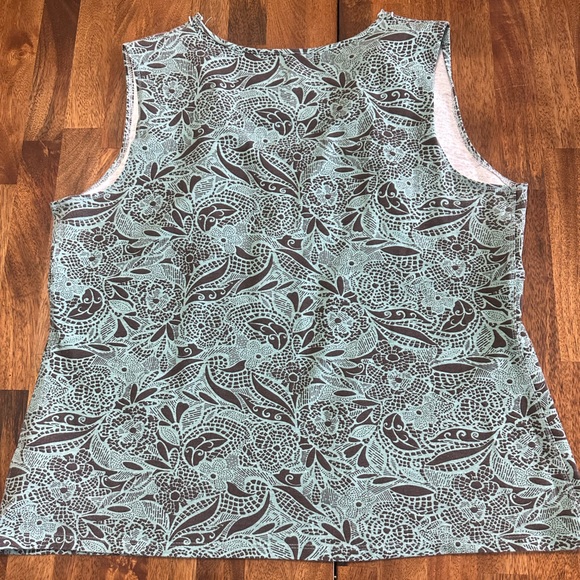 Sonoma shirt. Sleeveless light blue/brown - Picture 2 of 3